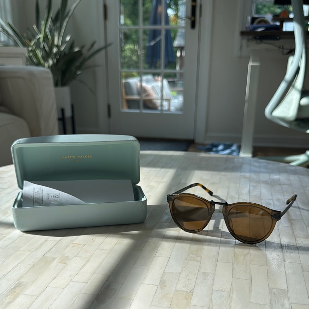 Karen Walker shelter Skelter Brown Sunglasses